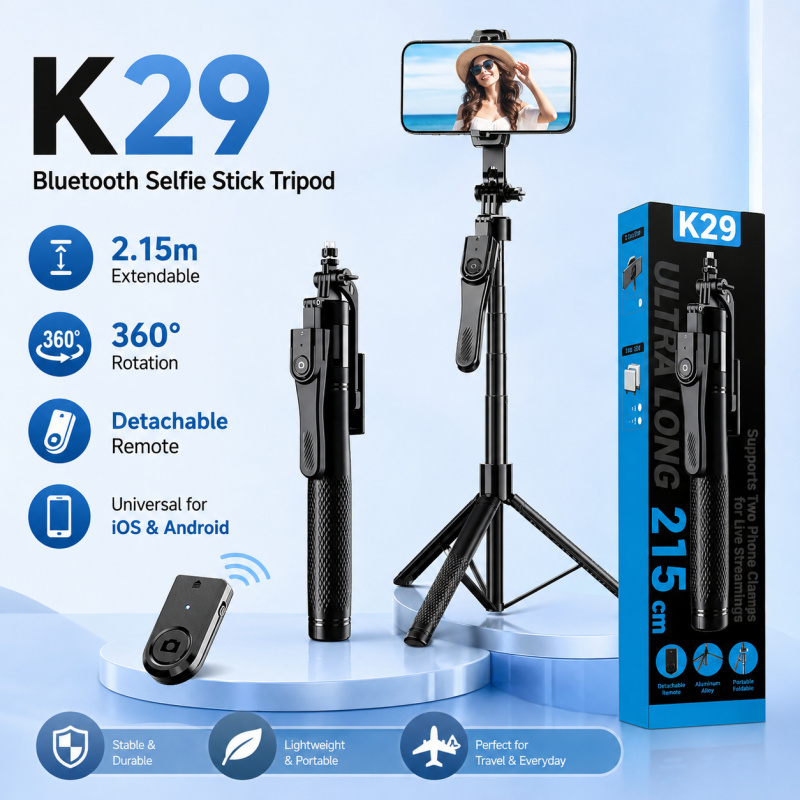 Photography Basics - 2-метровая Bluetooth-палка-трипод для селфи с пультом